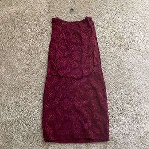 Maroon sleeveless dress